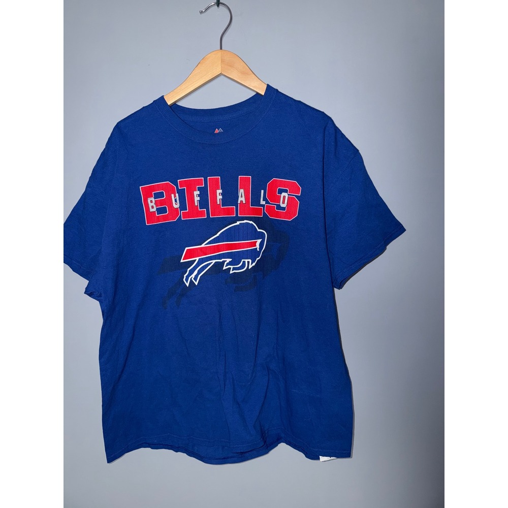 Majestic Buffalo‎ Bills NFL Football T Shirt XL 2015 Schedule Blue